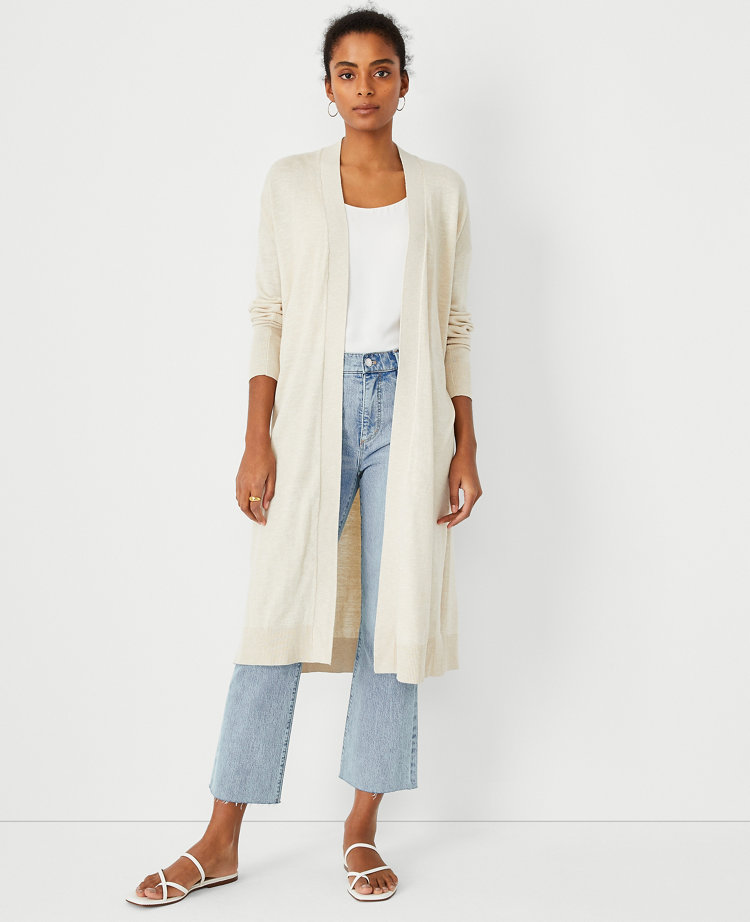 Ann Taylor Duster Open Cardigan