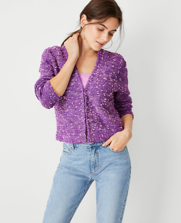 Ann Taylor Tweedy Sweater Jacket