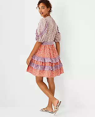 Floral Ruffle Flare Dress carousel Product Image 2