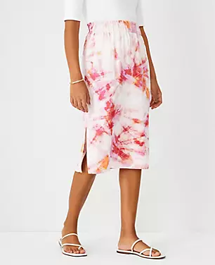 Tie Dye Pull On Pencil Skirt carousel Product Image 1