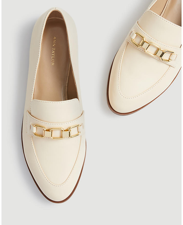 Luci Leather Chain Loafers