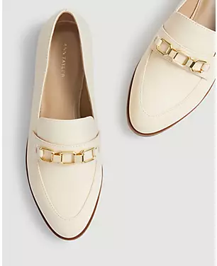 Luci Leather Chain Loafers carousel Product Image 2