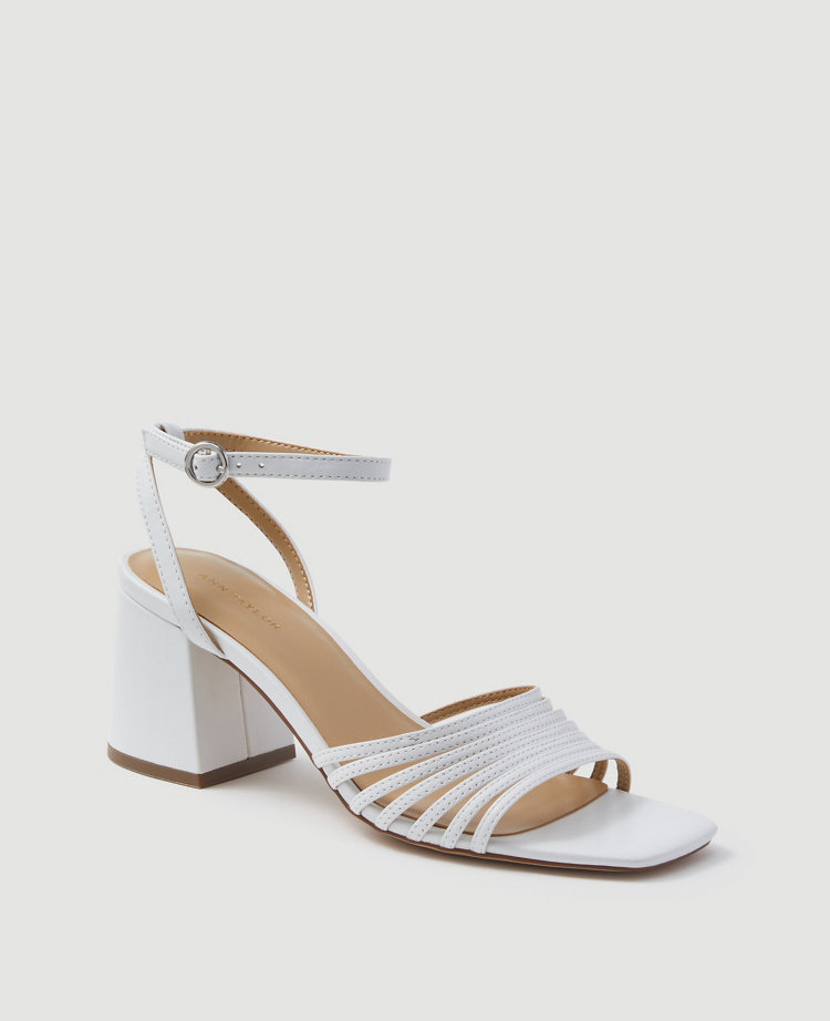 Estelle Leather Strappy Block Heel Sandals