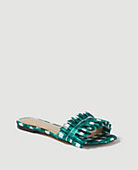 Bea Gingham Slide Sandals carousel Product Image 1