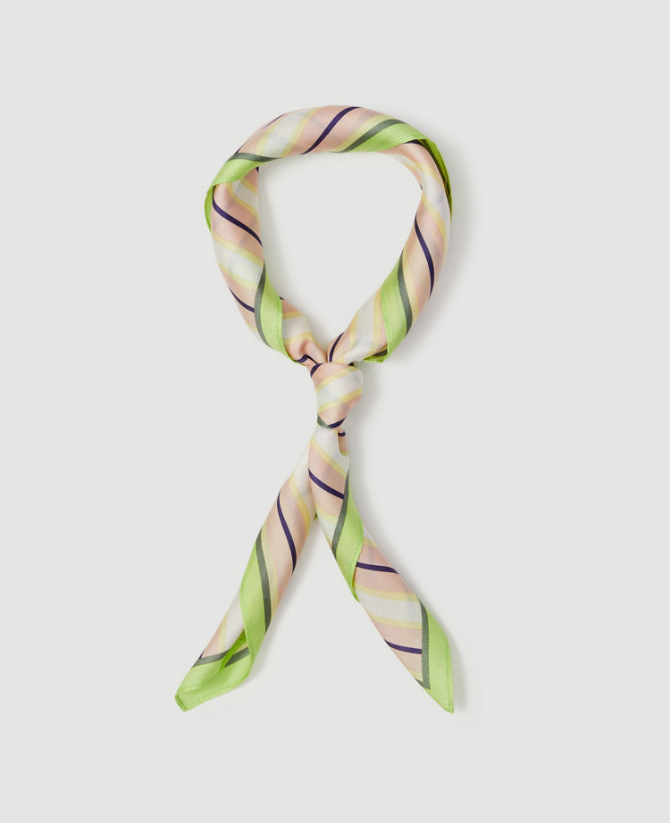 Striped Silk Little Scarf