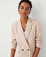 The Petite Double Breasted Blazer In Tweed carousel Product Image 3