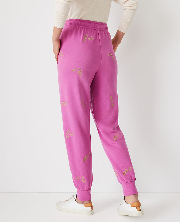 The Petite Embroidered Jogger Pant