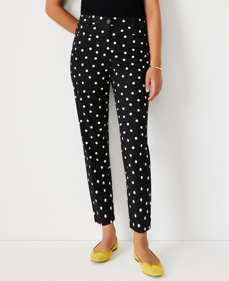 Ann Taylor The Polka Dot Cotton Crop Pant