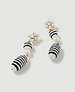 Pearlized Stripe Statement Earrings carousel Product Image 1
