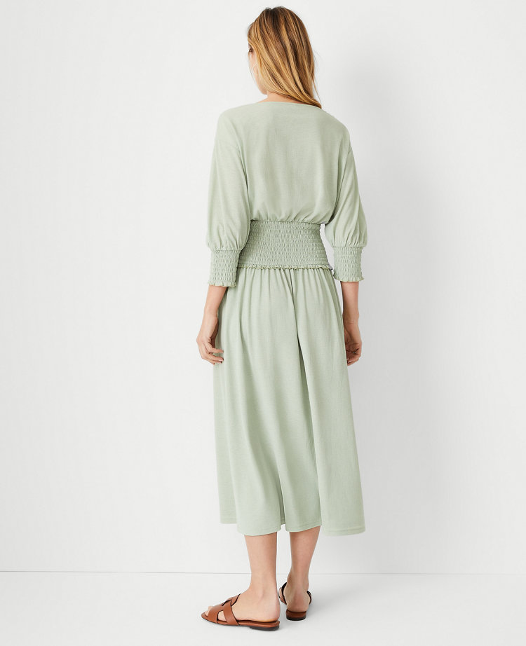 Petite Smocked Midi Dress