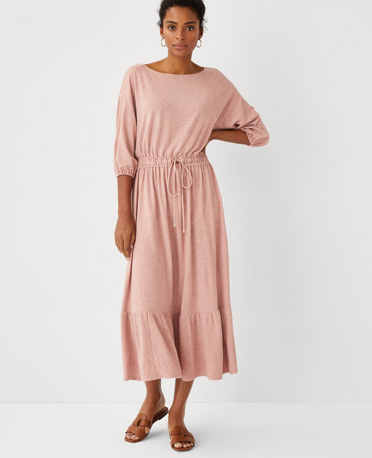 Drawstring midi dress deals