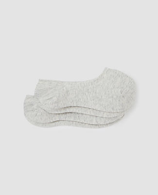 Ann Taylor No Show Sock Set In Pale Grey Heather