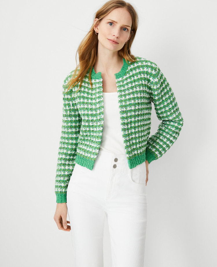 Ann Taylor Tweedy Open Jacket