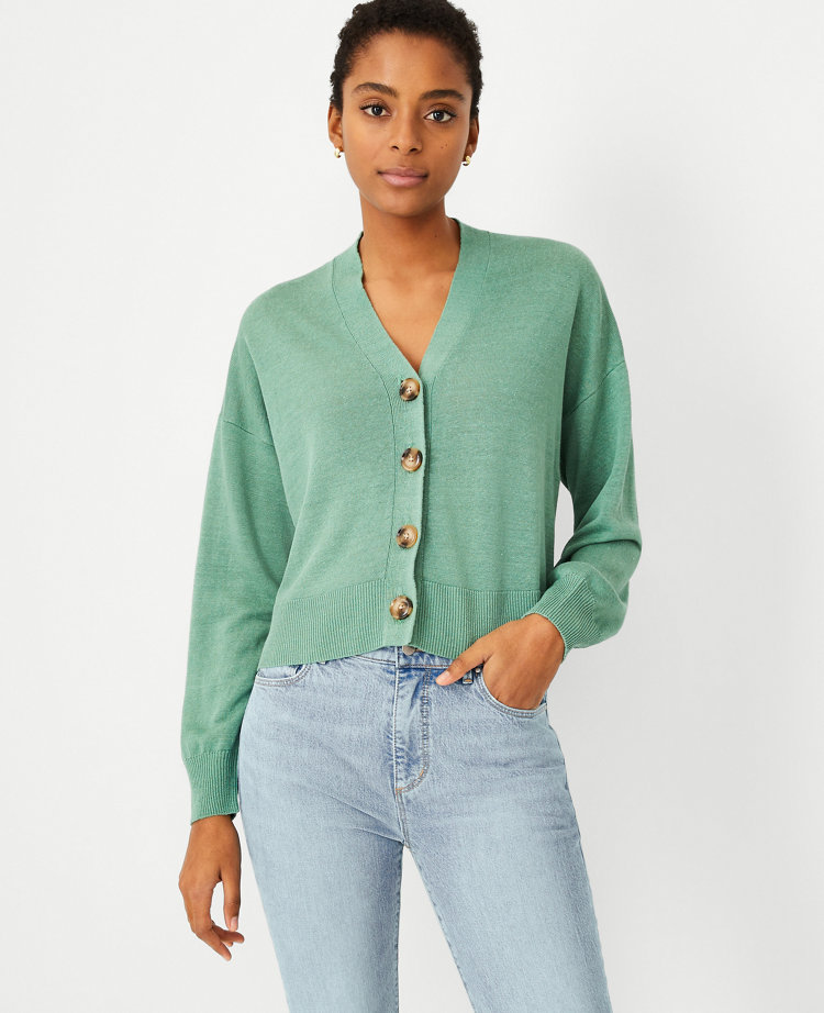 Ann Taylor Linen Blend Cardigan
