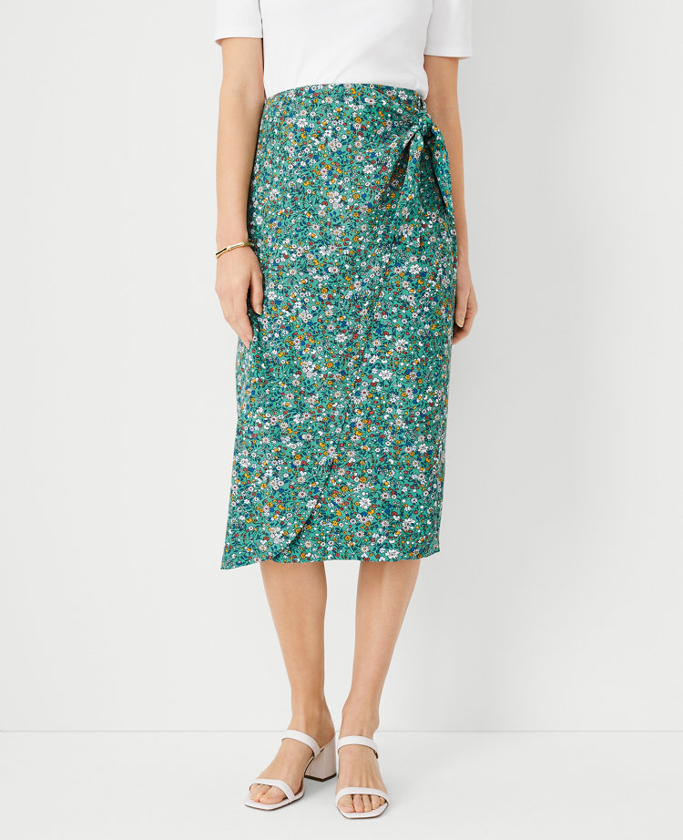 Floral Sarong Wrap Skirt