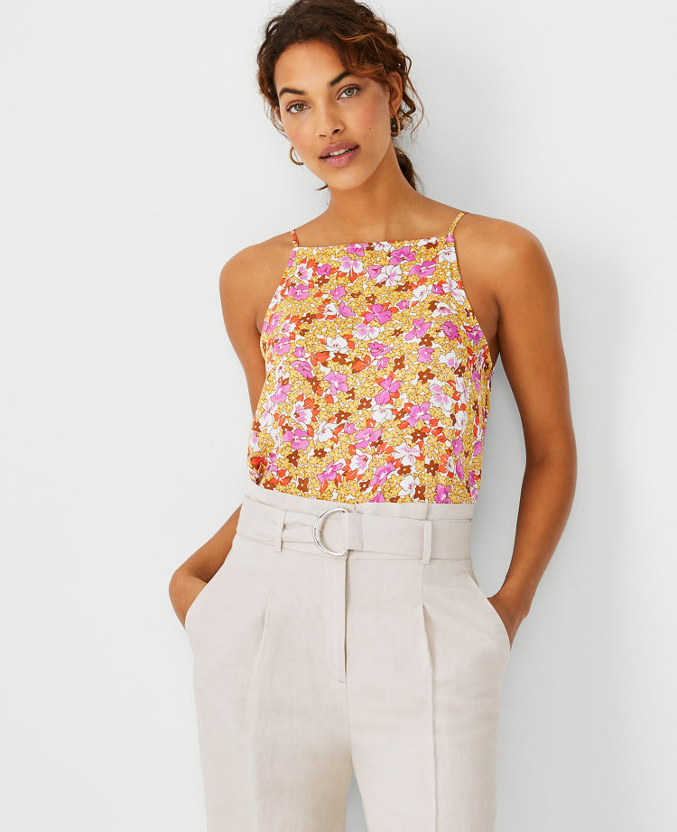 Floral Halter Shell