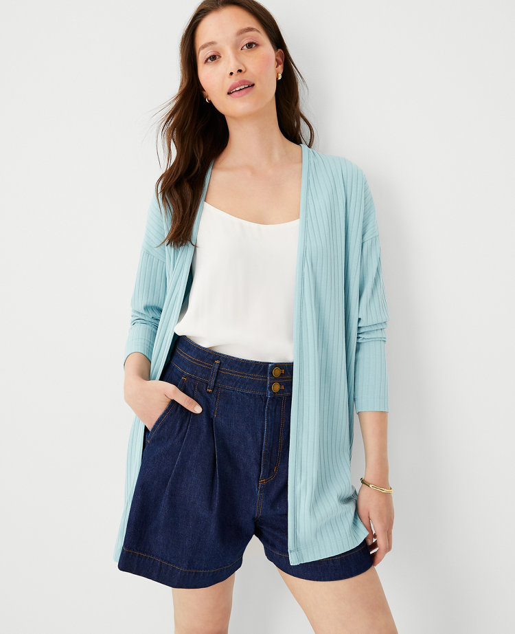 Ann Taylor Ribbed Duster Cardigan