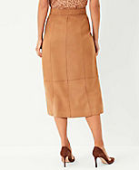 Faux Suede Button Midi Skirt carousel Product Image 2