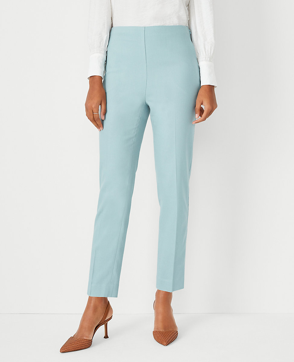 The Petite High Waist Side Zip Ankle Pant