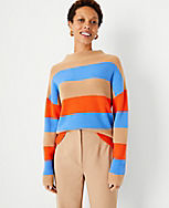 Stripe Mock Neck Sweater carousel Product Image 1