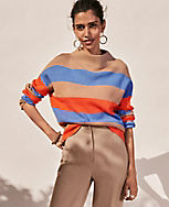 Stripe Mock Neck Sweater carousel Product Image 4