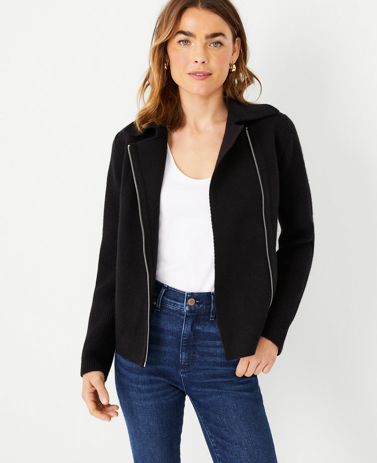 Moto Sweater Jacket