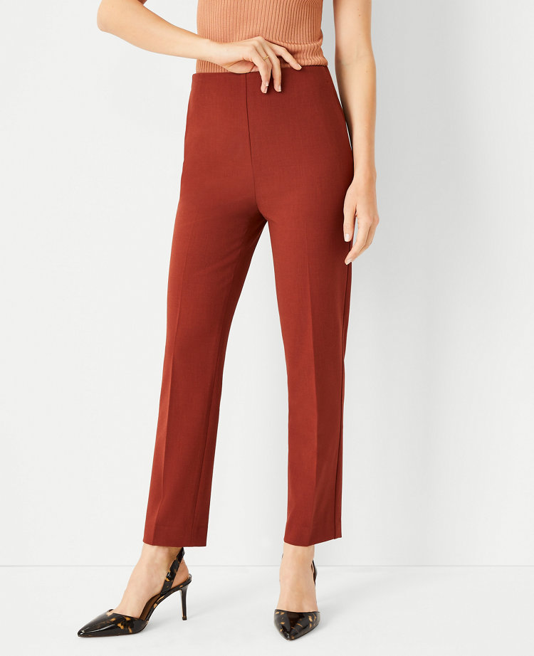 The High Rise Side Zip Ankle Pant in Bi-Stretch
