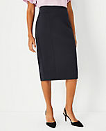 The High Waist Seamed Pencil Skirt in Double Knit carousel Product Image 1