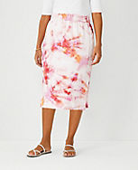 Tie Dye Pull On Pencil Skirt - Curvy Fit carousel Product Image 1