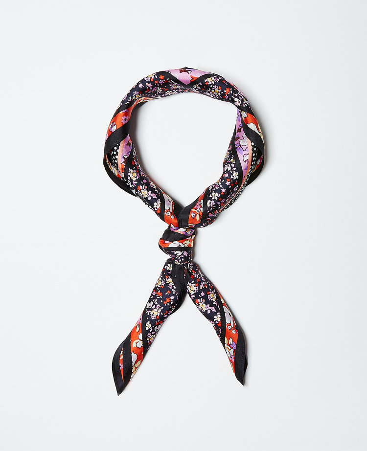 Floral Silk Little Scarf