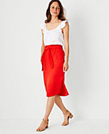 Tie Waist Patch Pocket Pencil Skirt carousel Product Image 3