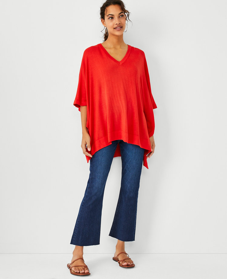 Ann Taylor V-Neck Poncho