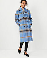 Plaid Double Breasted Coat carousel Product Image 3