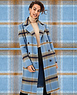 Plaid Double Breasted Coat carousel Product Image 4