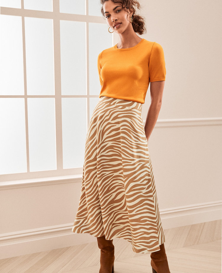 Ann taylor clearance zebra print skirt