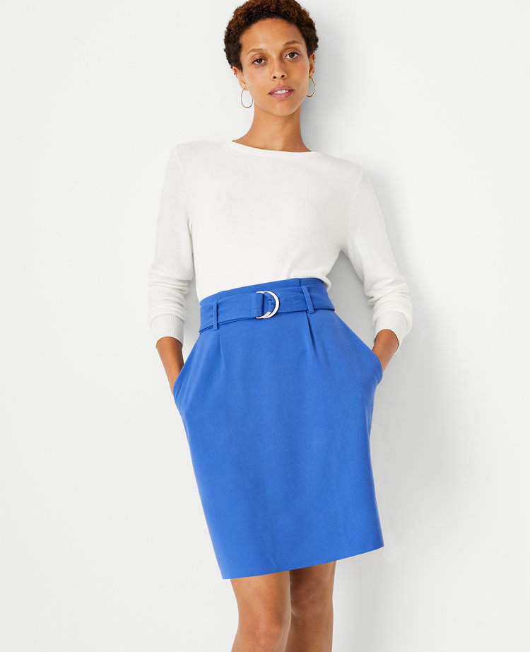 Paperbag mini skirt with belt best sale