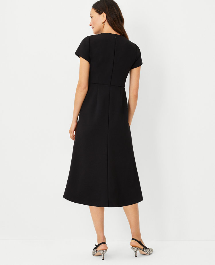 The Midi Flare Dress in Double Knit