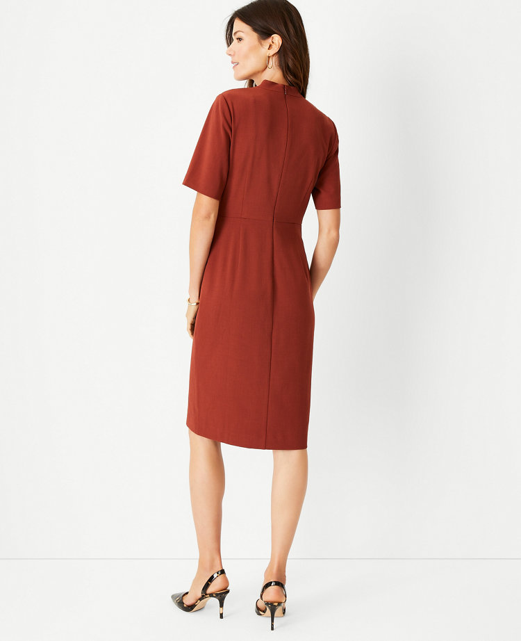 The Elbow Sleeve VNeck Dress in BiStretch