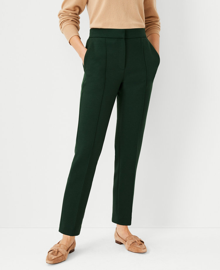 The Pintucked Ankle Pant in Double Knit carousel Product Image 1