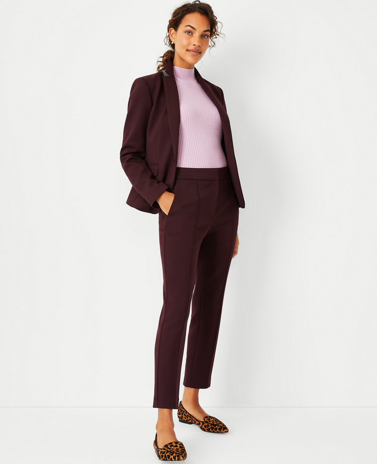 The Pintucked Ankle Pant in Double Knit carousel Product Image 3
