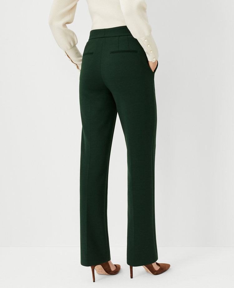 The Pintucked Straight Leg Pant in Double Knit carousel Product Image 2