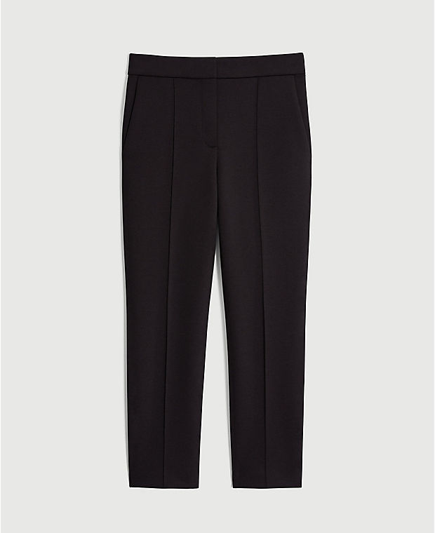 The Pintucked Straight Leg Pant in Double Knit