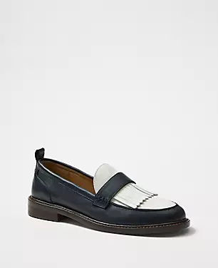 Colorblock Leather Loafers carousel Product Image 1