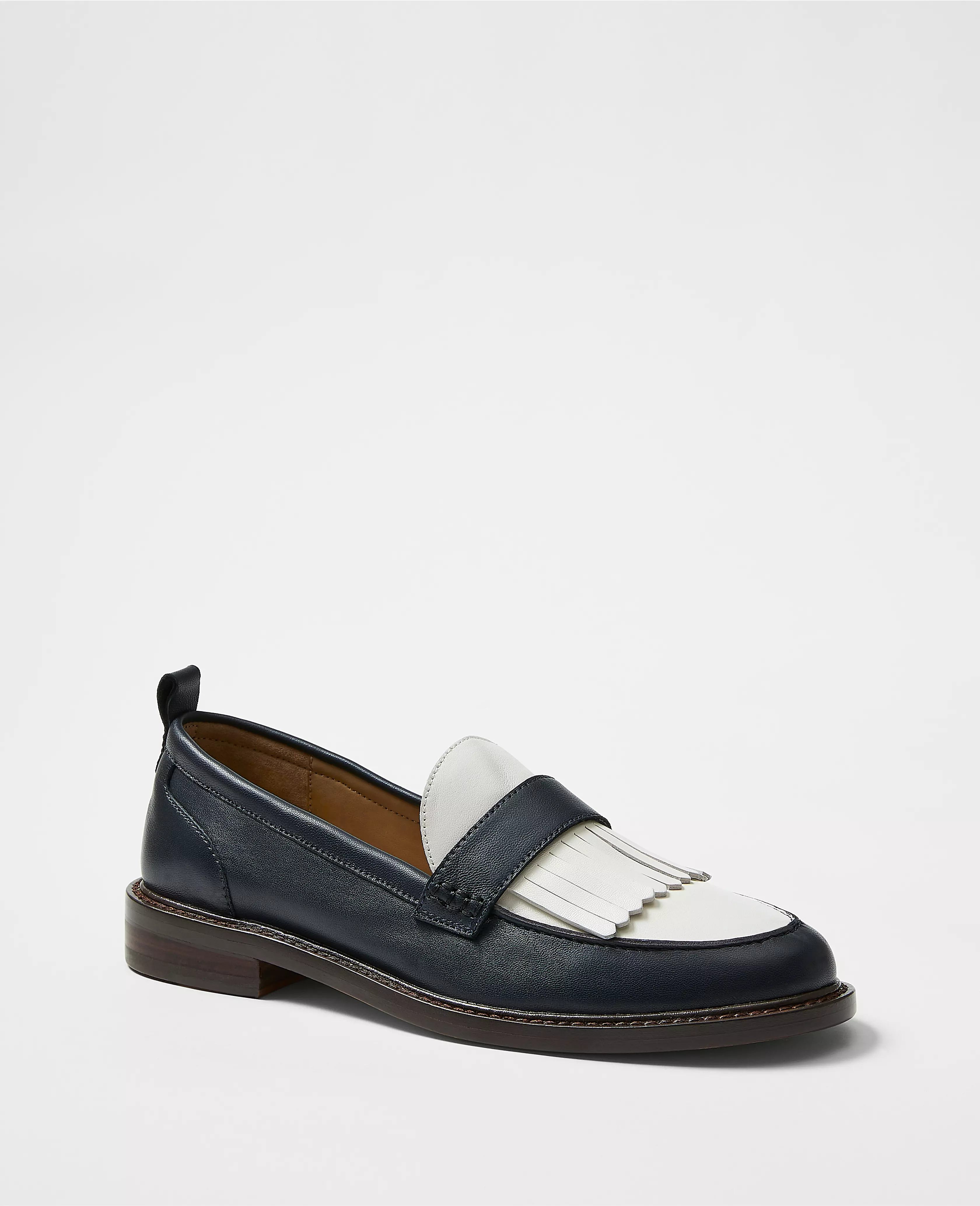 Colorblock Leather Loafers