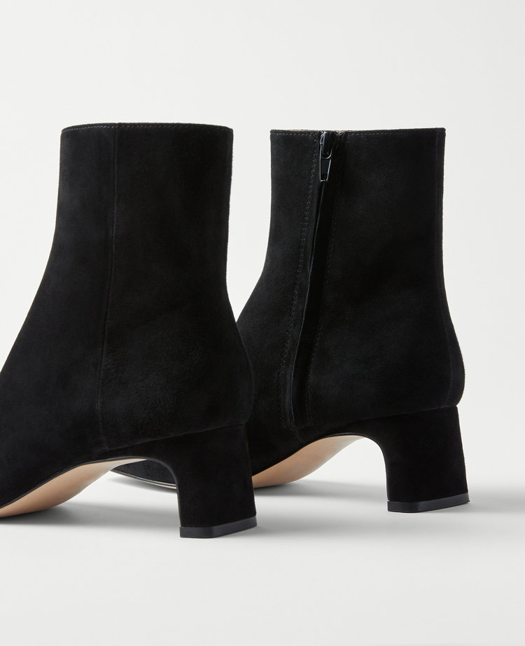 Suede Blade Heel Booties