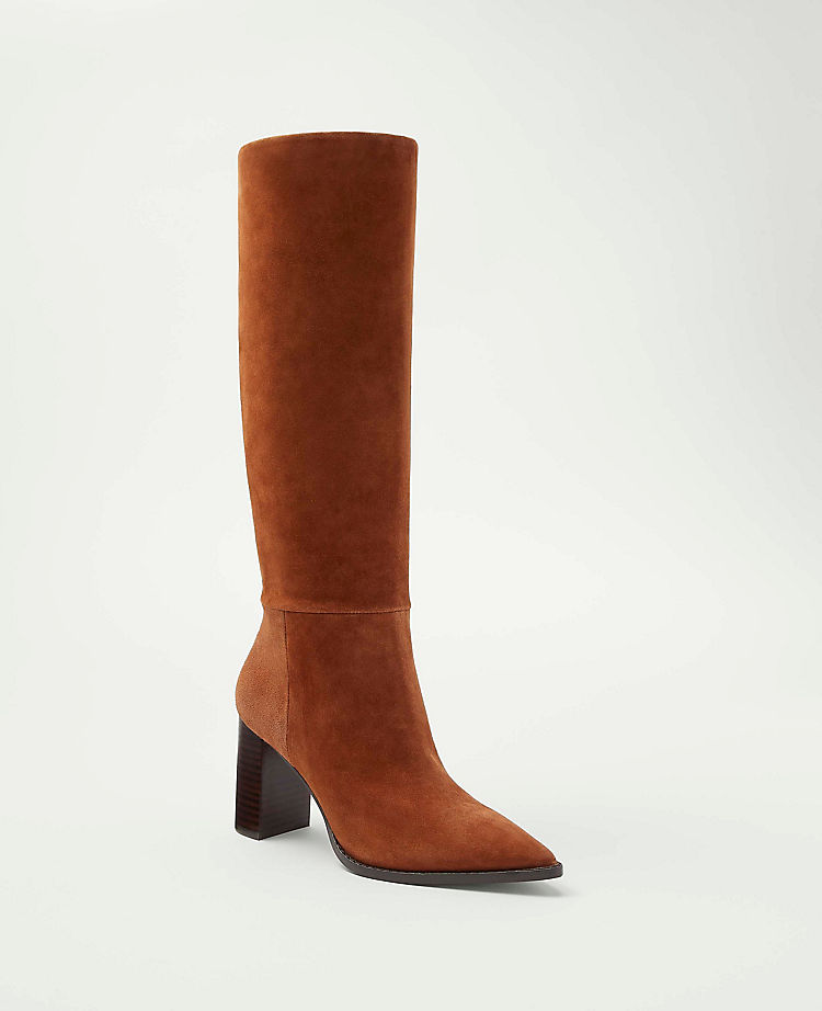 Slouchy Suede Pointy Toe Boots