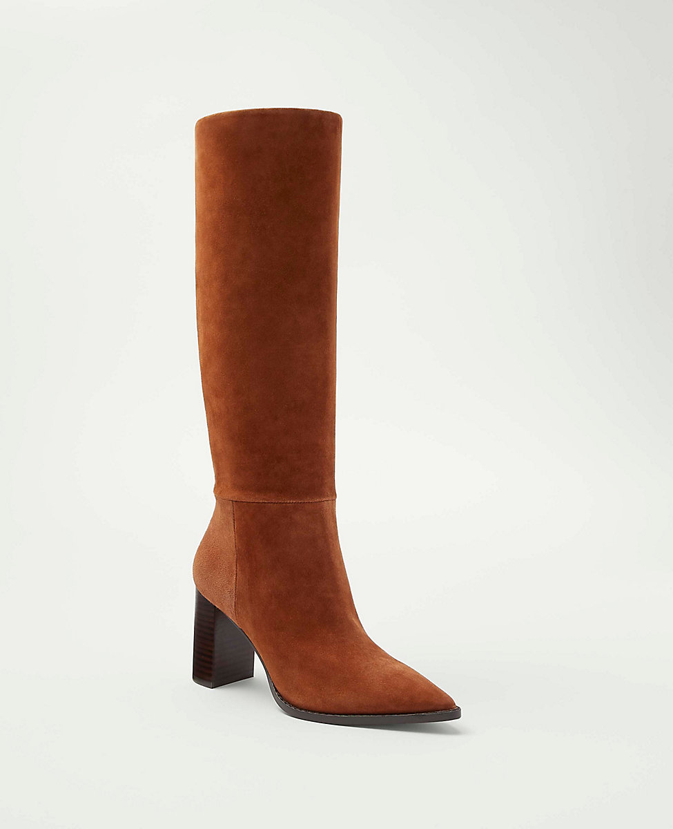 Slouchy Suede Pointy Toe Boots