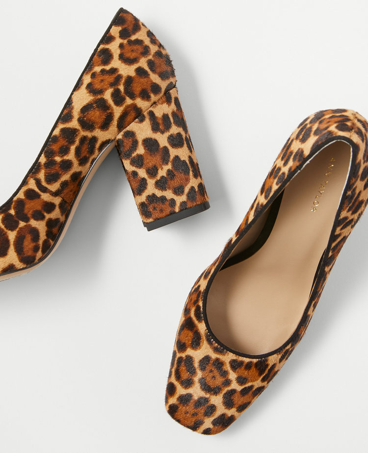 Ann taylor hot sale leopard heels