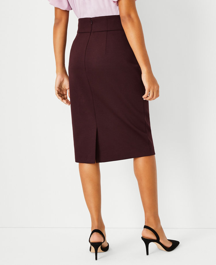 The Petite High Waist Seamed Pencil Skirt in Double Knit carousel Product Image 2