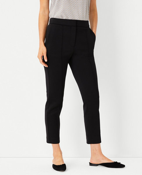 The Tall Pintucked Ankle Pant in Double Knit